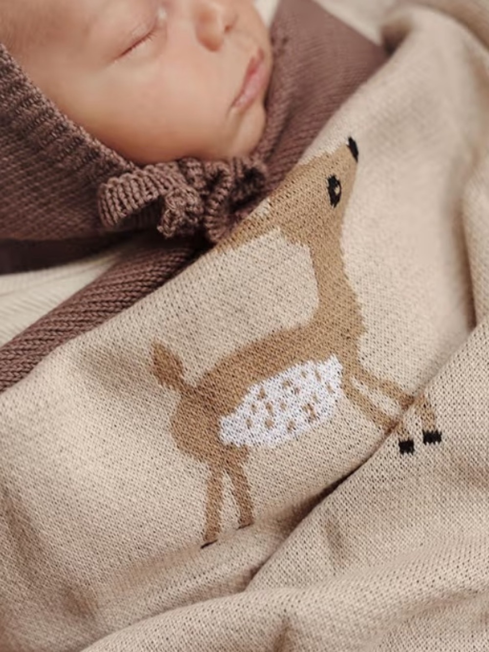 🦌 Baby Blanket 100% Cotton 🆓 with purchase